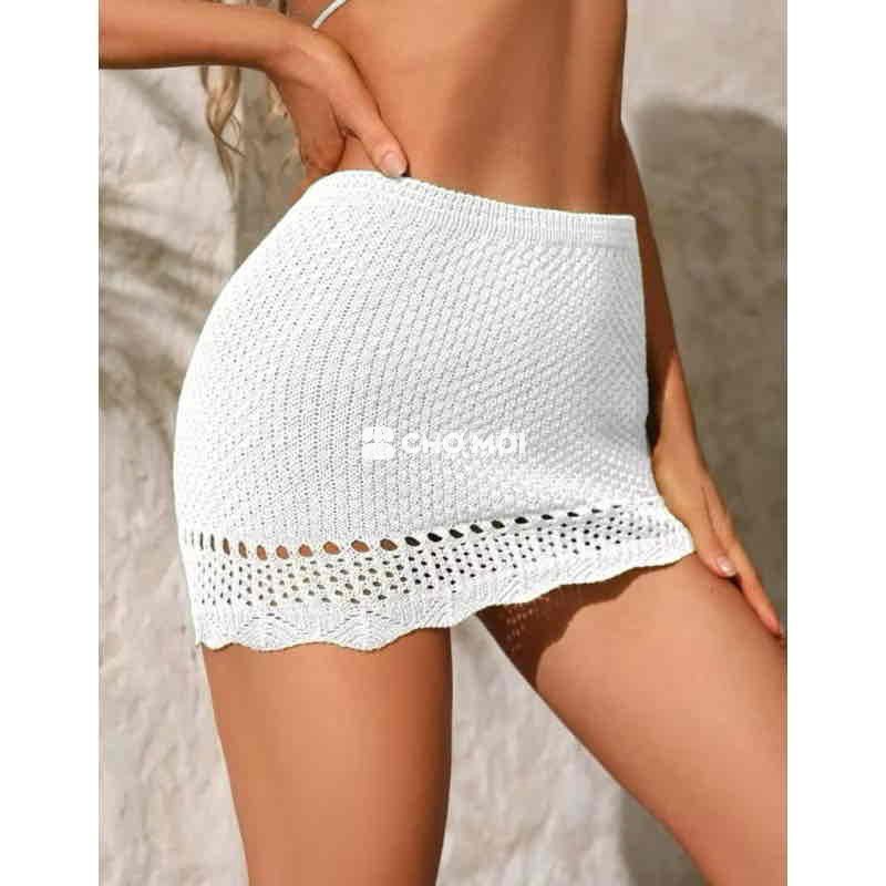 Váy nữ lưới trắng đi biển