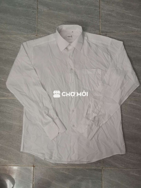 Áo sơmi tay dài Armani ItaliaVin90s Classic form L