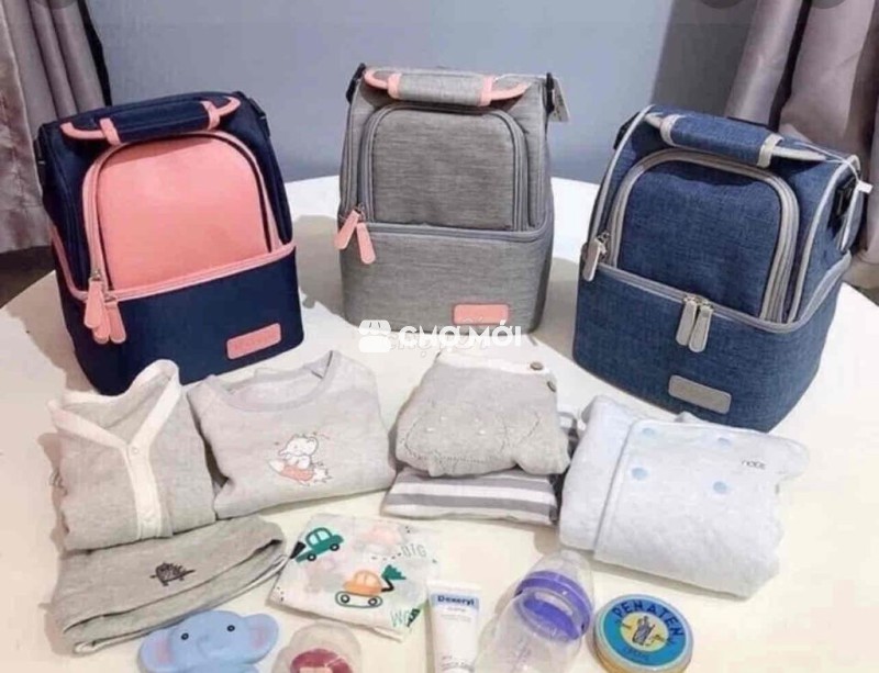 Balo giữ nhiệt 2 lớp đa năng bỉm sữa, văn phòng