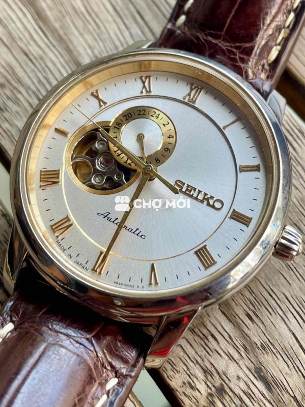 SEIKO 4R39 thép đúc lộ máy sz 39 mm 🇯🇵