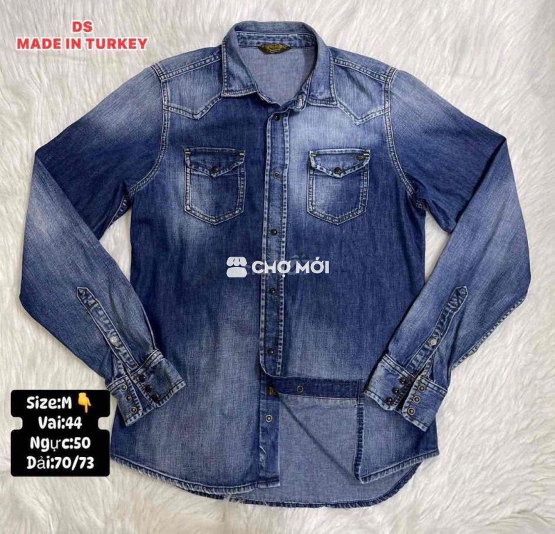 Áo sơ mi nam Jean size M