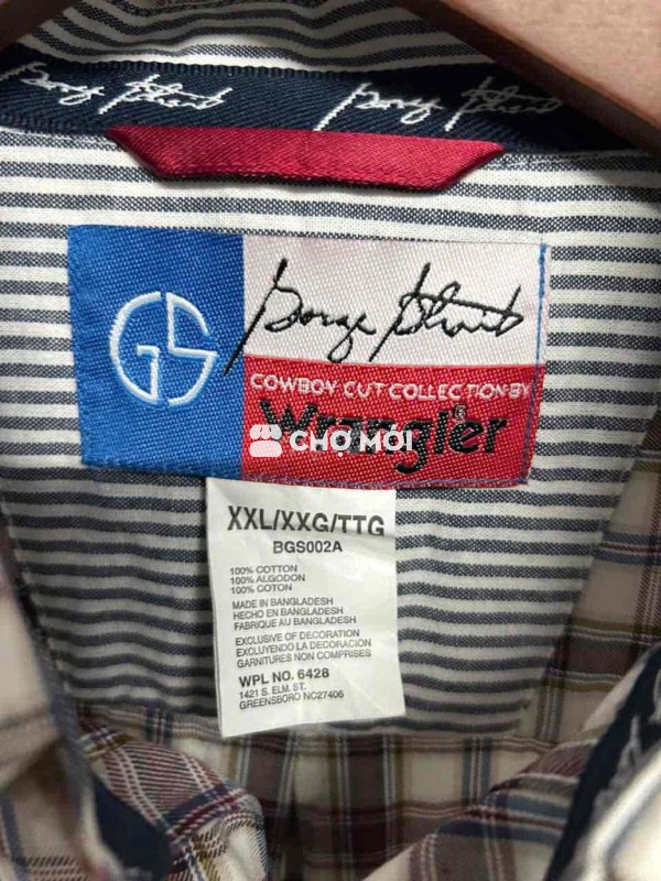 Áo sơ mi Wrangler nam Cotton XXL