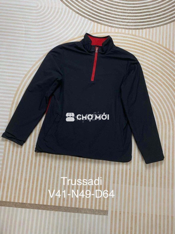 Trussardi Half Zip mặc 2 mặt • Size S: Vai 41, ngự