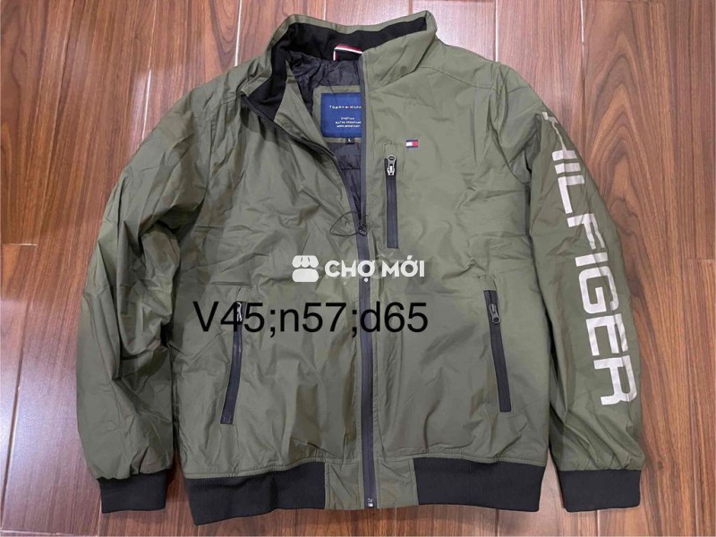 Áo phao Tommy Hilfiger Nam Rêu Vải kháng nước