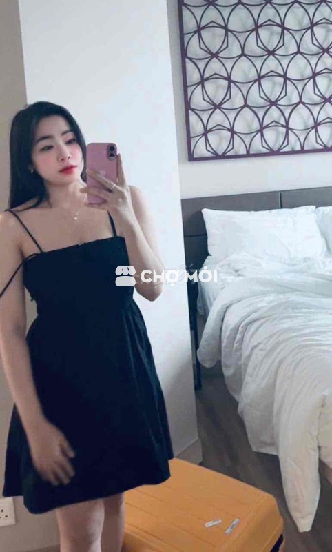 Đầm H&M 2 dây lưng eo co giãn nữ