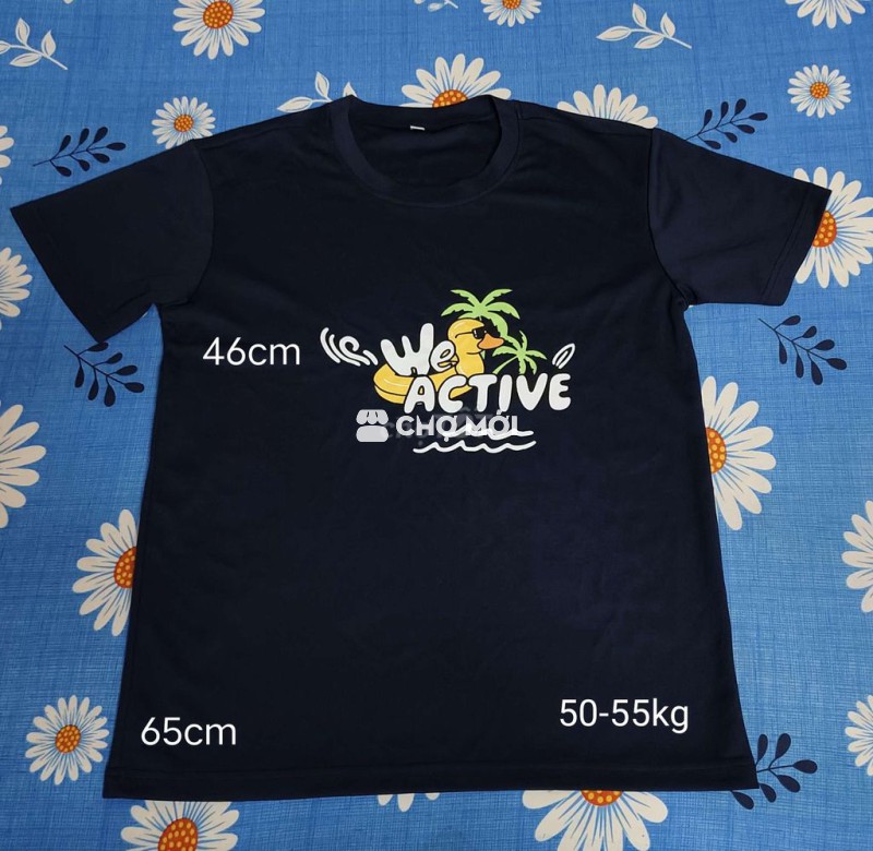 Áo thun nam cổ tròn size 50-55kg