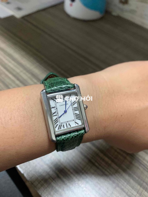 Đồng hồ Cartier nam Thép không gỉ Dây da