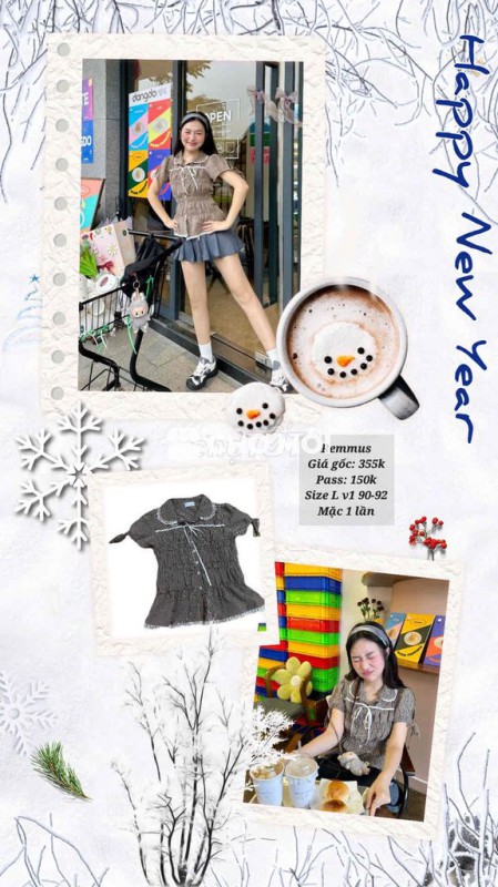 Váy đầm Remmus Nữ size L Nâu Đã qua sử dụng