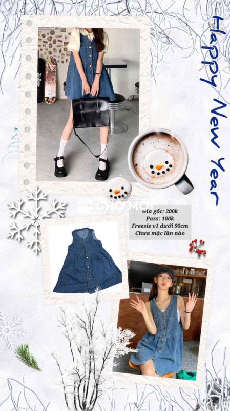Váy đầm Jean nữ Freesize Mới