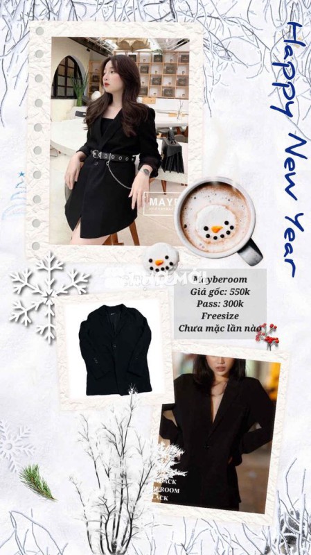 Váy đầm Mayberoom Đen Nữ Freesize Mới