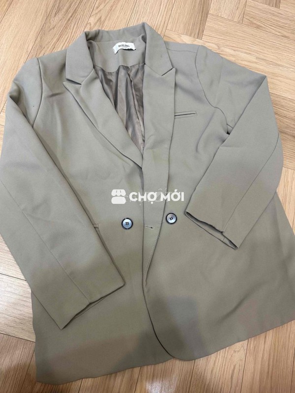 Áo khoác blazer Nữ BOBING Xám be
