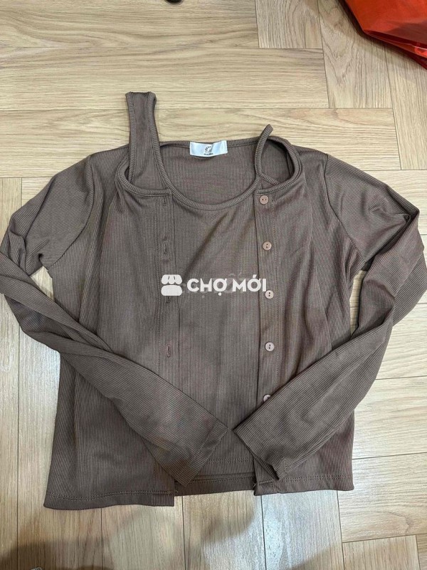 Áo khoác cardigan nữ vải gân