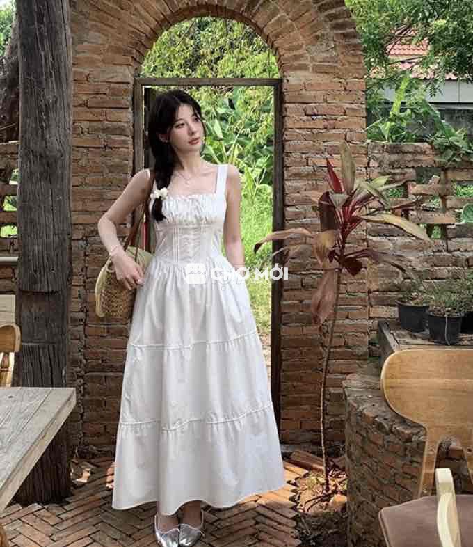 Váy babydoll nữ dáng dài đi biển Freesize