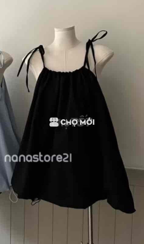 Đầm babydoll Nữ Vải Xanh navy