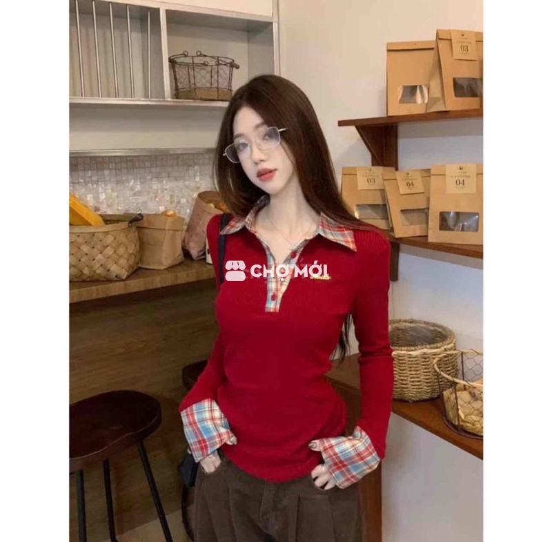 áo thun tay dài áo thun ôm body nữ áo phông trơn c