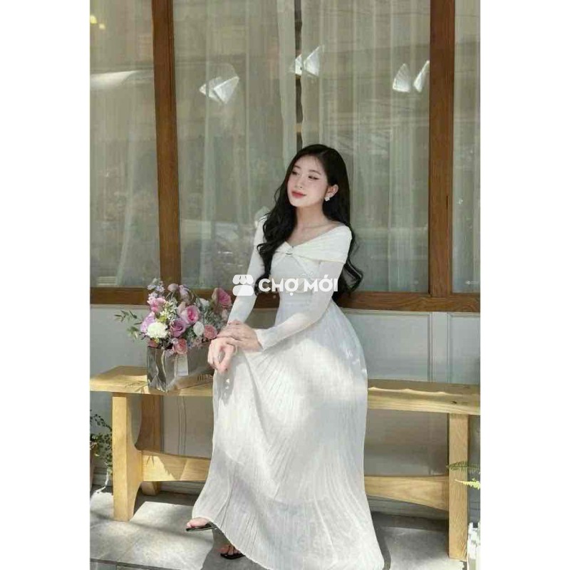 Đầm Nữ Vải mềm mại Thanh lịch