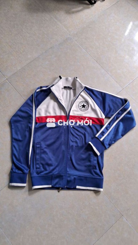 Áo khoác Converse vải Xanh Trắng Đỏ