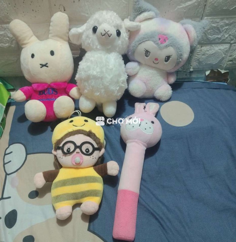 Combo 5 gấu bông kute phô mai que độ mới cao