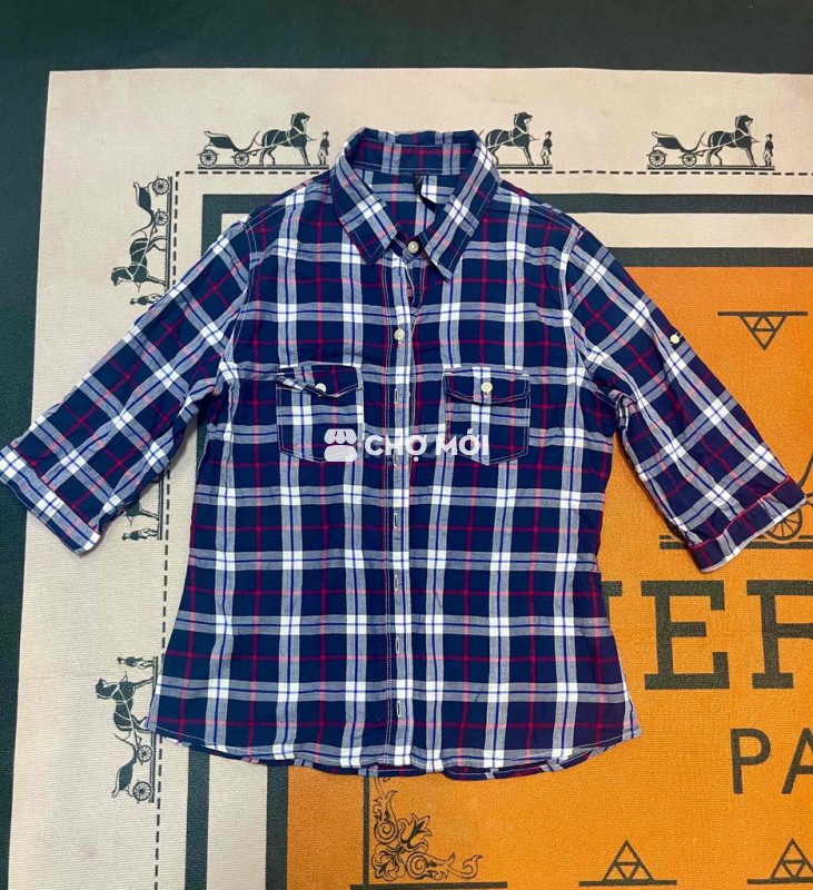 sơmi sọc tay lỡ size L