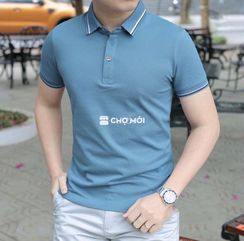 Áo thun polo nam thun cotton