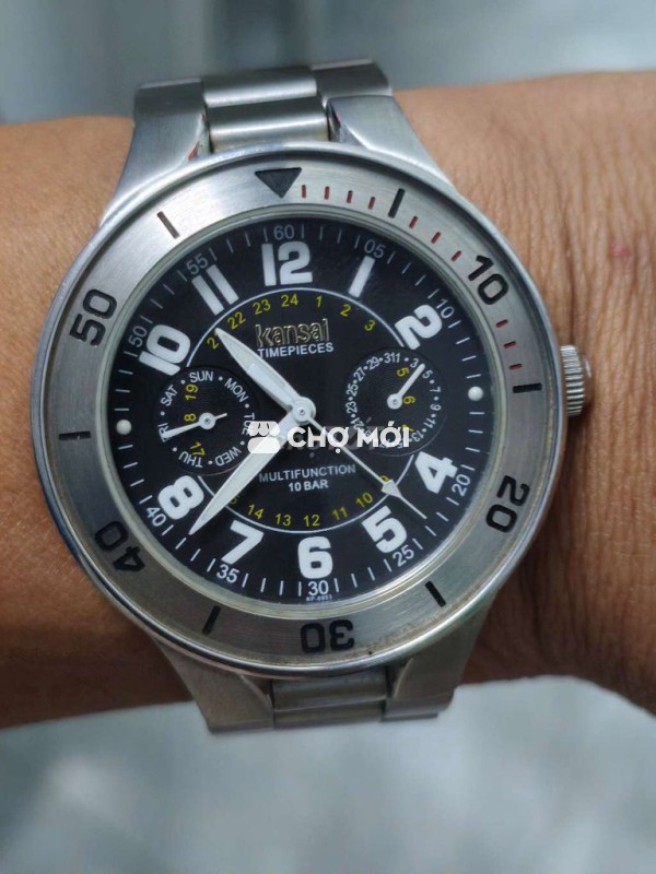 Đồng hồ Nhật 6 kim, size 39mm, lịch, máy Myota