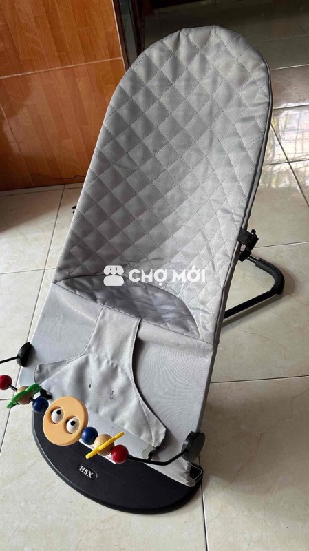 Ghế nhún rung Kaidokids Xám cho bé