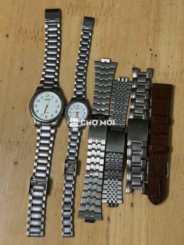 Cặp đồng hồ Current si Nhật (Nam-nữ) + 4 dây đh