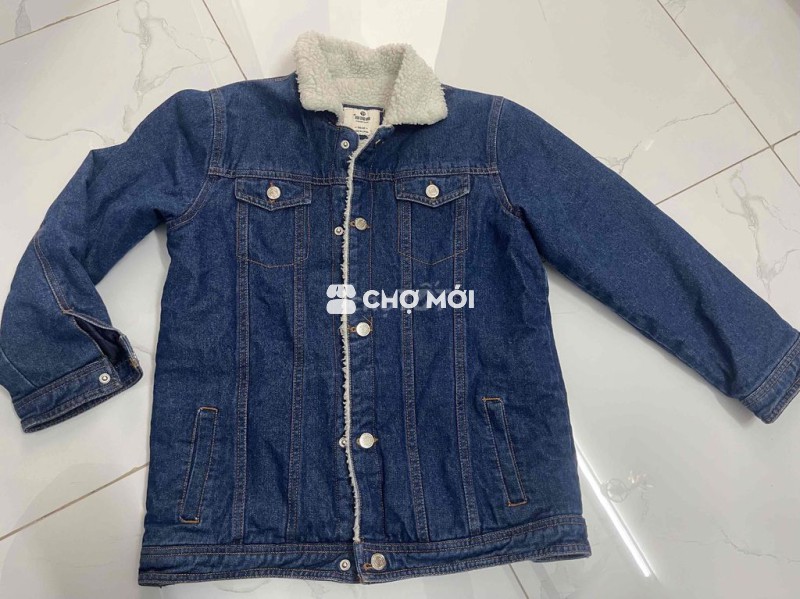 khoác jean lót long