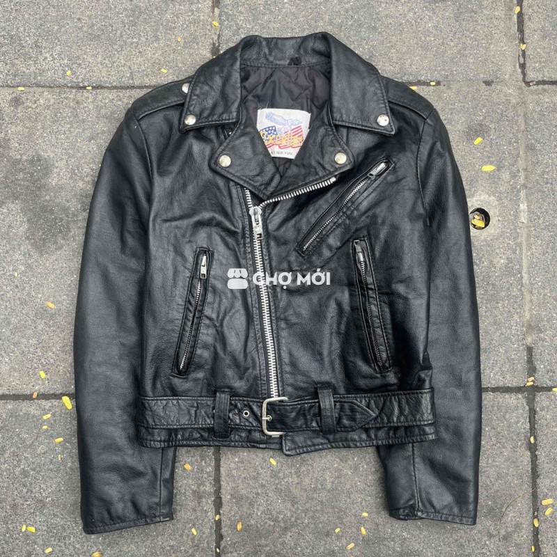 True Vintage 80s Excelled Leather Biker Jacket