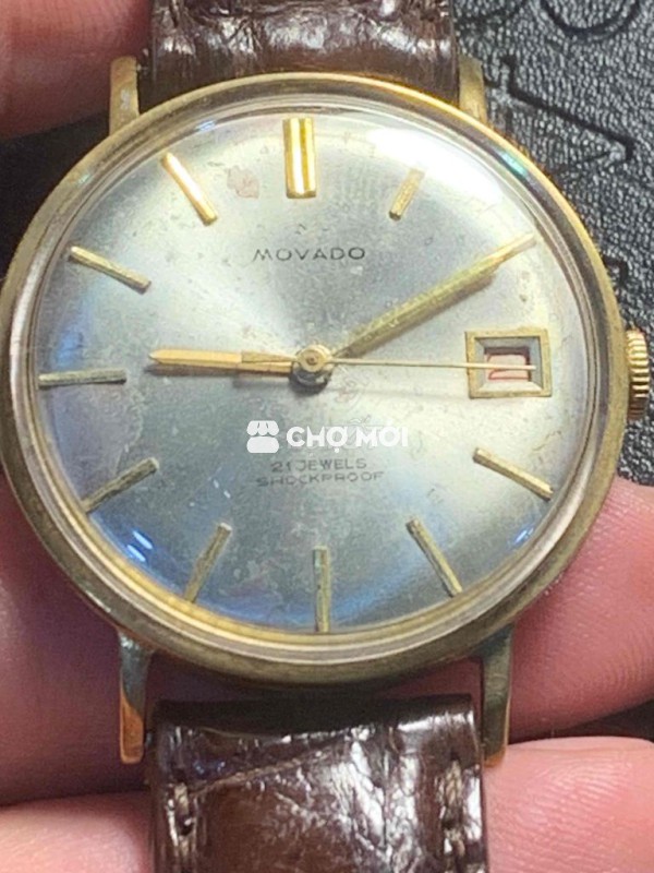 Đồng hồ Movado Cơ cót cổ mạ vàng 35mm