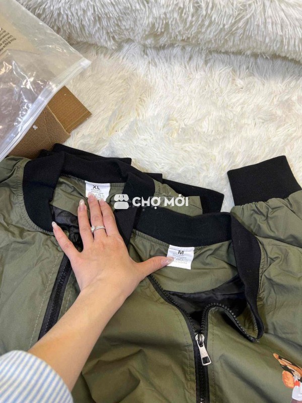 Áo khoác bomber Xanh rêu M, XL