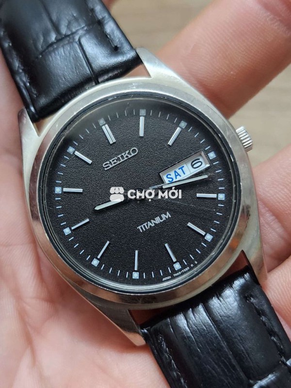Đồng hồ Seiko Nam Titanium Đen 36mm