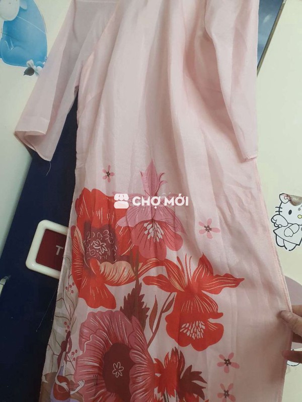 thanh lý Áo dài Nữ Vải mềm nhẹ Hoa văn