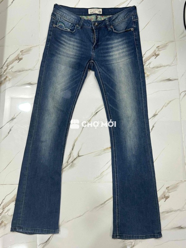 (Size 28) Quần Jeans ECKO RED màu Xanh biển