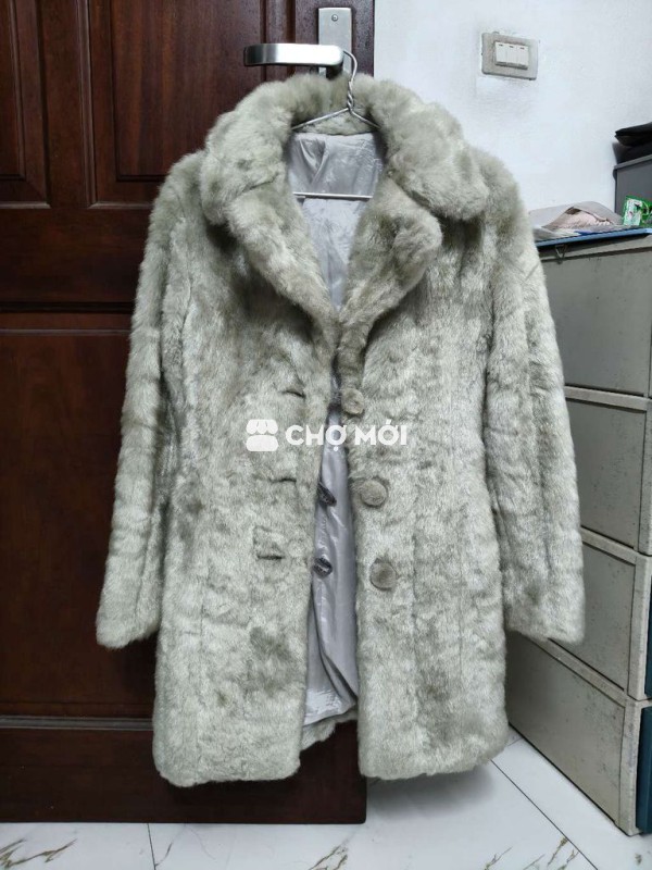 Áo khoác lông nữ xám size 47-48kg