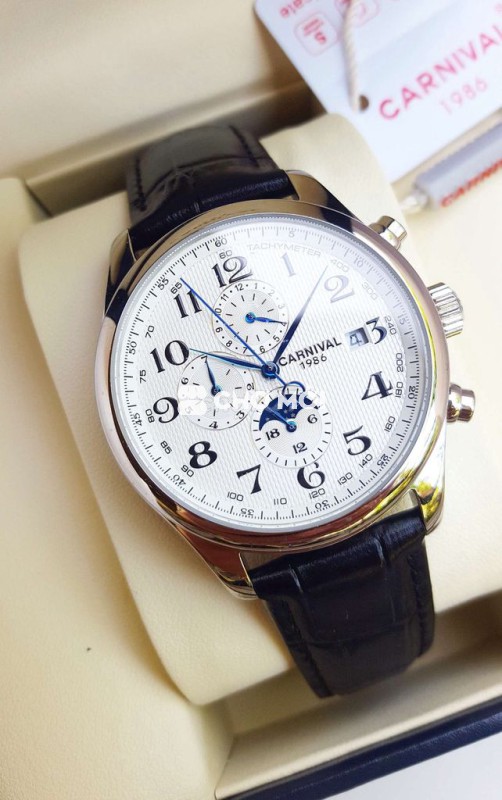 Bán Đồng Hồ Cơ Carnival 6 Kim Moon Phase Đẹp Sang