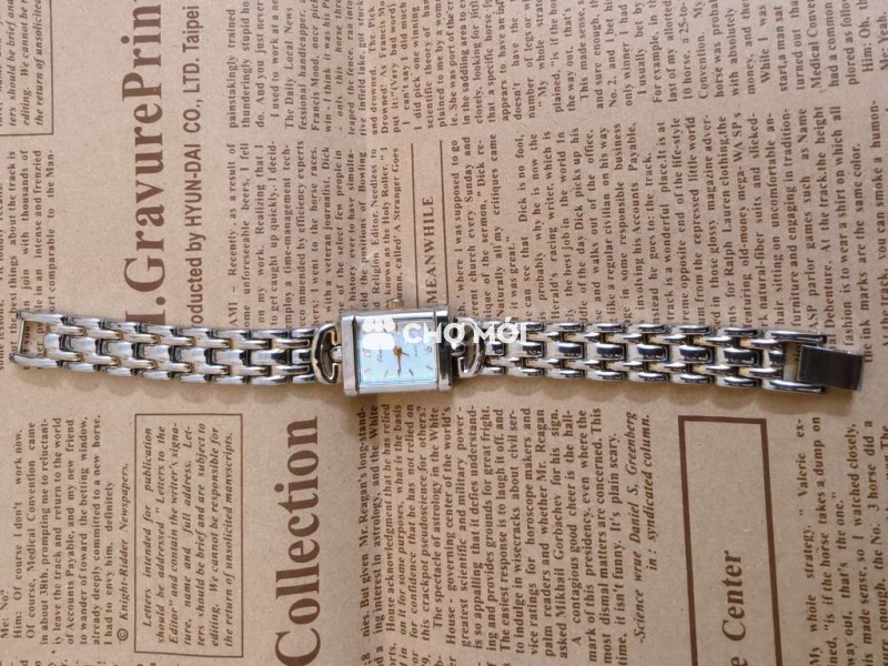 Đồng hồ Luck Tank Quartz Nữ Thép Bạc Vàng