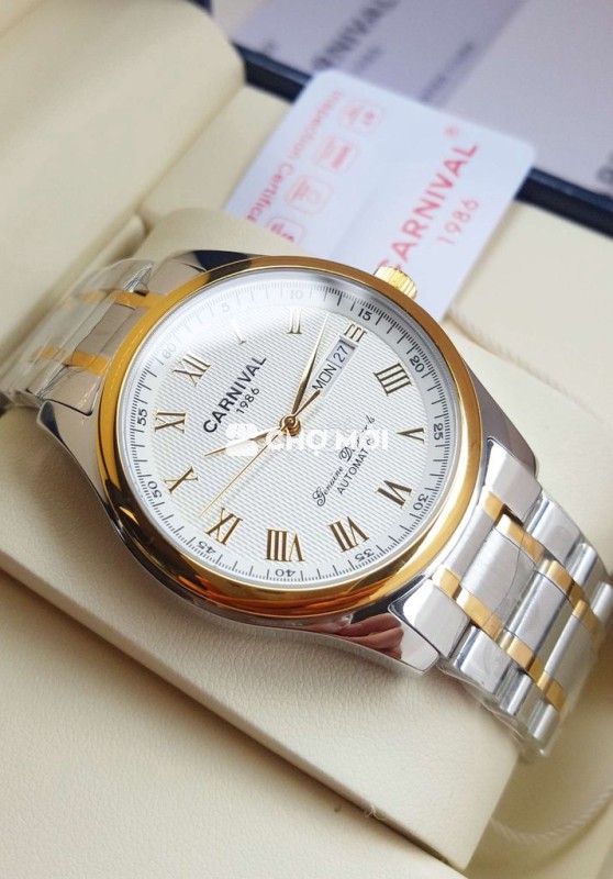 Đồng Hồ Nam Carnival Máy Cơ Lịch Ngày Tháng Đẹp