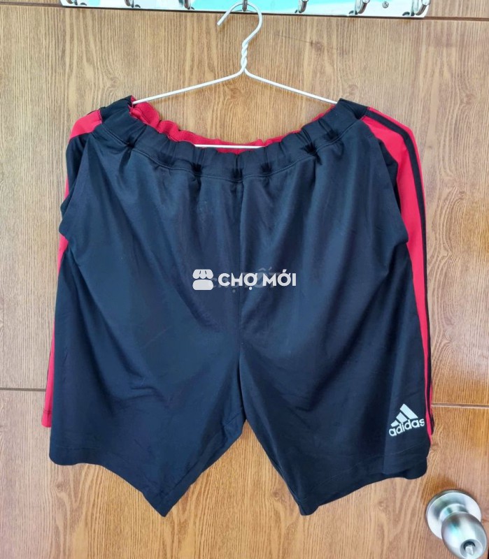 Quần short thun Adidas đen chính hãng (70-80kg)