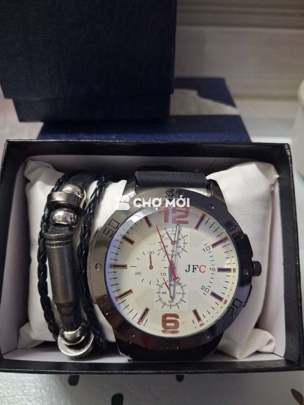 Đồng hồ đeo tay Nam Thép Da Mới