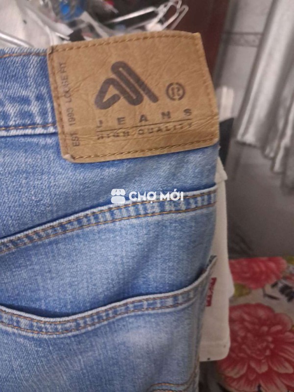 Quần jeans nam An Phước size 35 Xanh nhạt