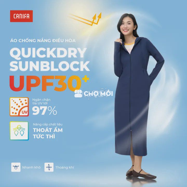 Áo khoác chống nắng Canifa Giorno mimosa nữ size L