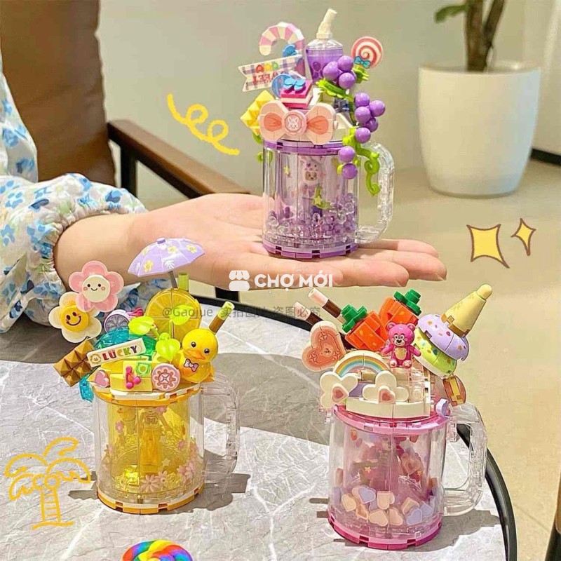 Đồ chơi lắp ráp nhựa đa màu