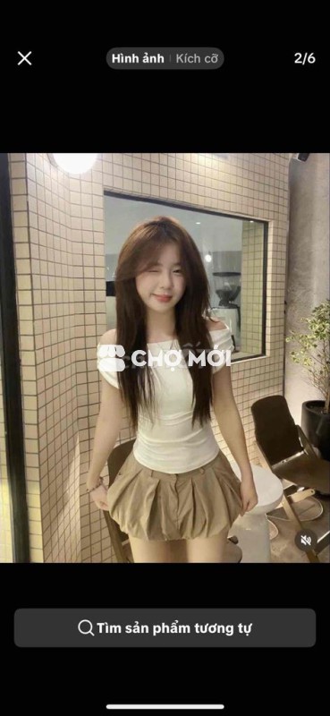 Áo trễ vai trắng , như hình , mặc 1 làn rồi