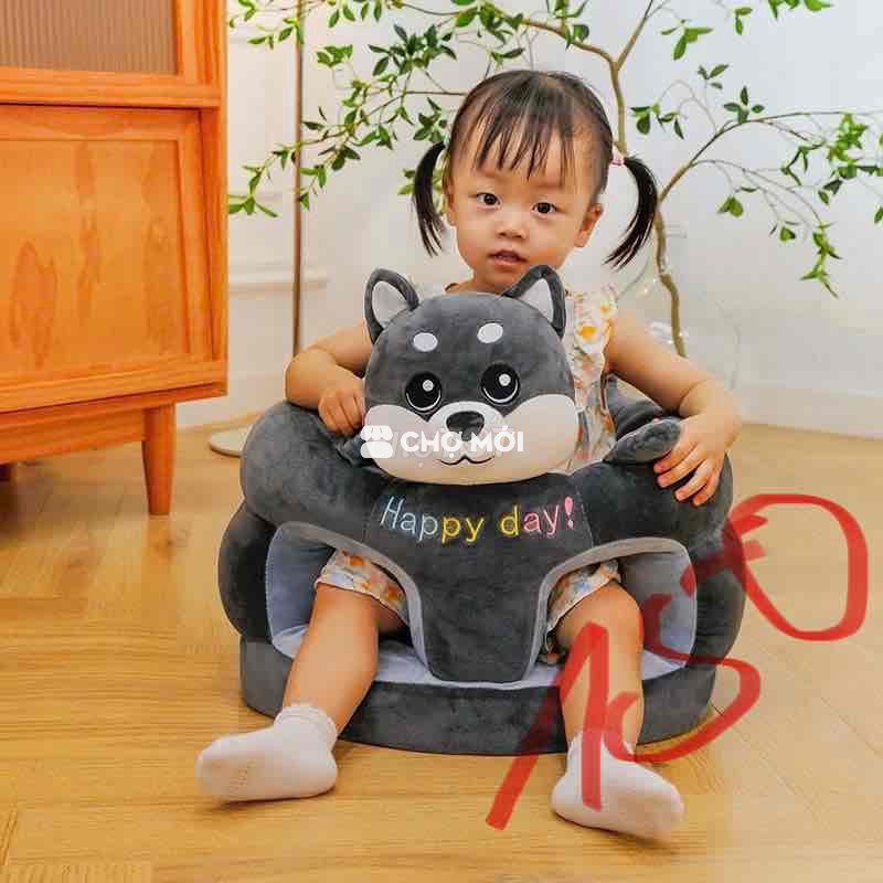 Ghế tập ngồi Vải bông Xám Trẻ sơ sinh