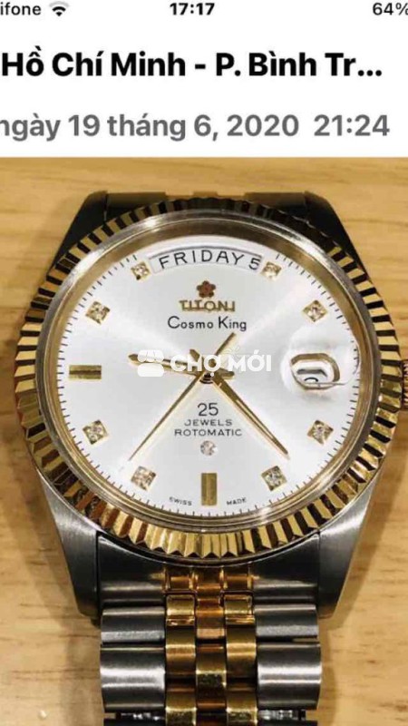 Đồng hồ Titoni Cosmo King Kim loại