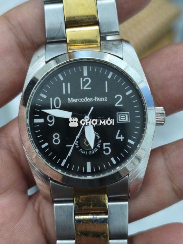 Đồng hồ Nhật size 36mm,2 lịch đôc lạ, inoc mạ vàng