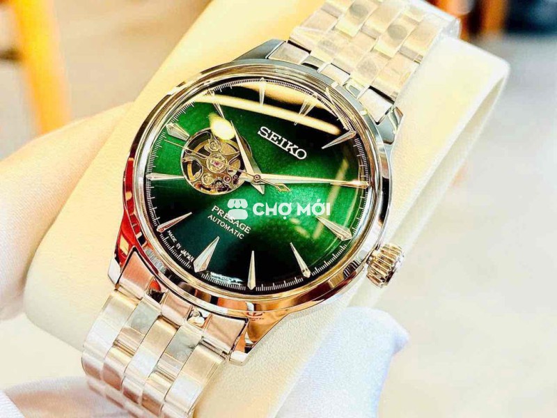 Seiko Presage SSA441J1 Nam máy 4R xanh lá hở tim