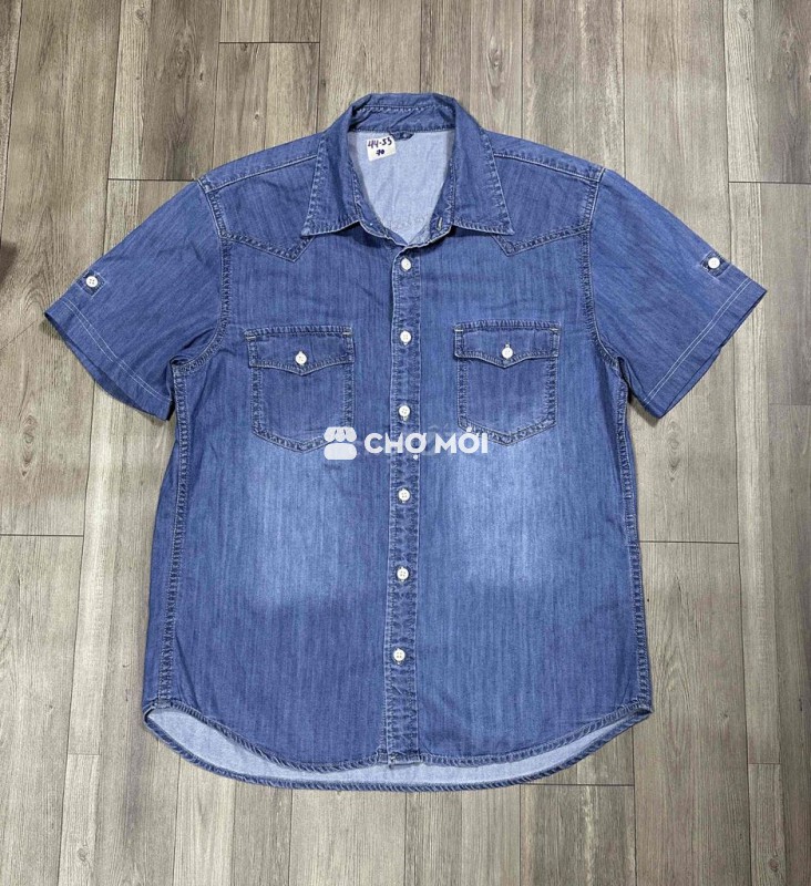 Áo sơ mi Closshi Denim nam tay ngắn
