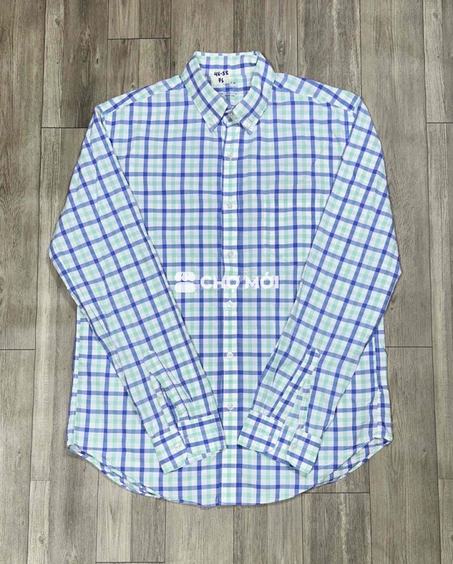 Áo sơ mi J.Crew nam Cotton kẻ caro xanh